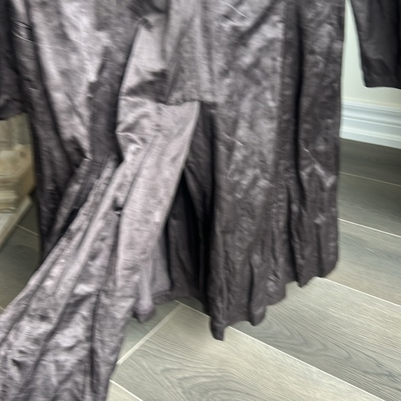 Eileen Fisher Brown Crinkle Satin Jacket 3/4 Duster Jacket women size S - Picture 13 of 13